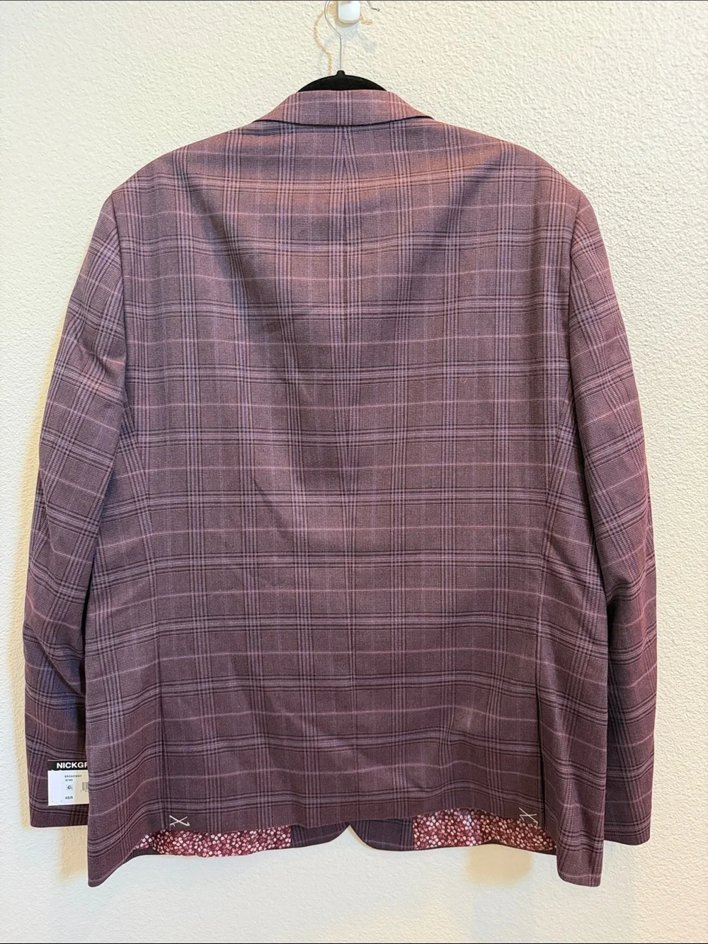 Nick Graham Mens Broadway Slim Fit Sport Coat NWT Color Wine